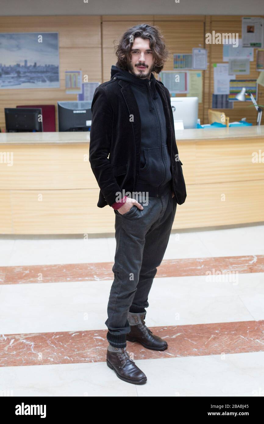 Actor Yon Gonzalez poses during the `Bajo sospecha´ TV Show presentation in Madrid, Spain. January 11, 2016. (ALTERPHOTOS/Victor Blanco) Stock Photo